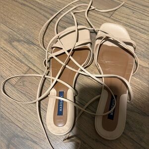 Margaux NY The Wrap Sandal in Rose- size 9 (39.5)